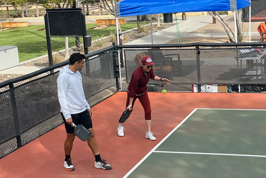 Sophie Chiche playing pickleball
