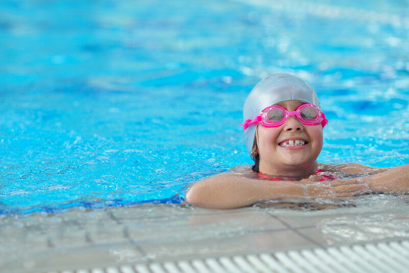 happy young swimmer