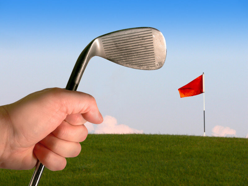 A Wedge Shot. Time to take out the wedge to reach the green
