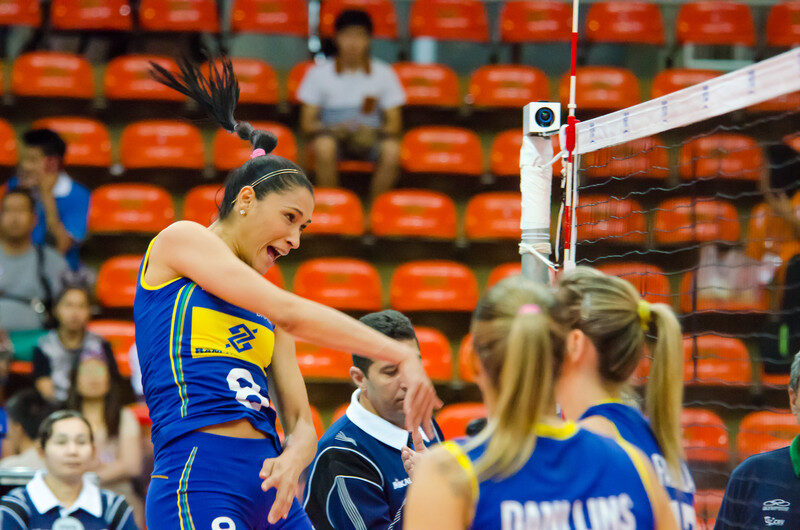 Brazil volleyball attacking