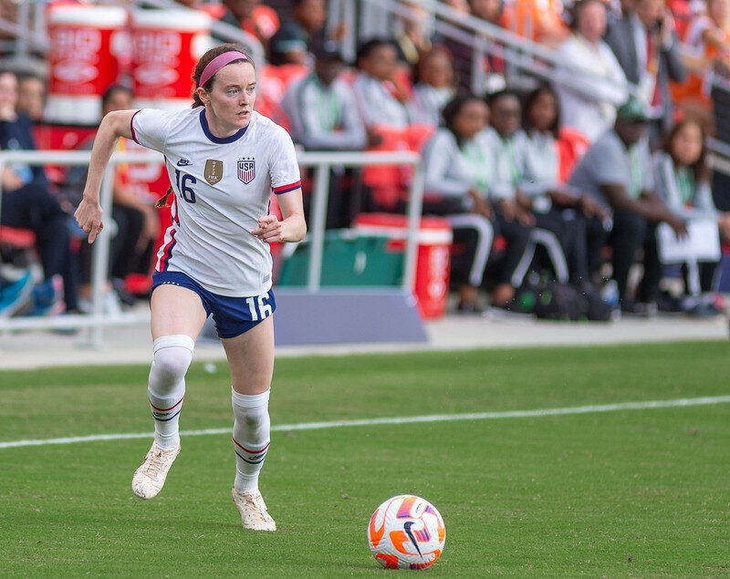 The player during the USWNT vs Nigeria soccer match The player during the USWNT vs Nigeria soccer match